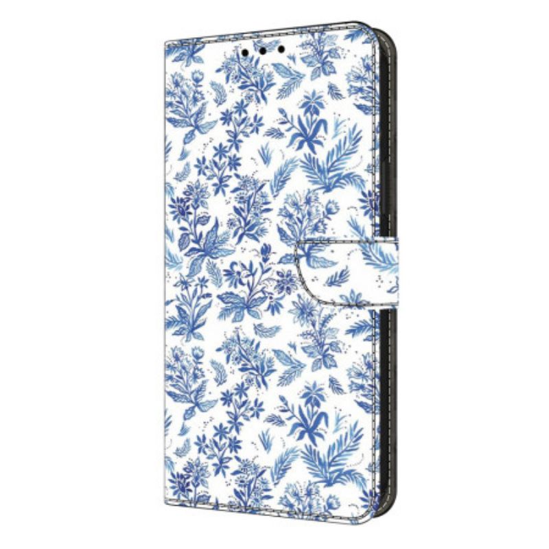 Leren Hoesje Samsung Galaxy S26 Plus Bloemenveld Bescherming Hoesje
