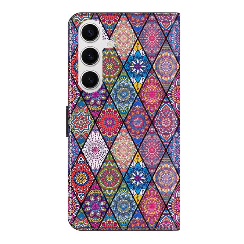 Leren Hoesje Samsung Galaxy S26 Plus Etnisch Patroon Bescherming Hoesje