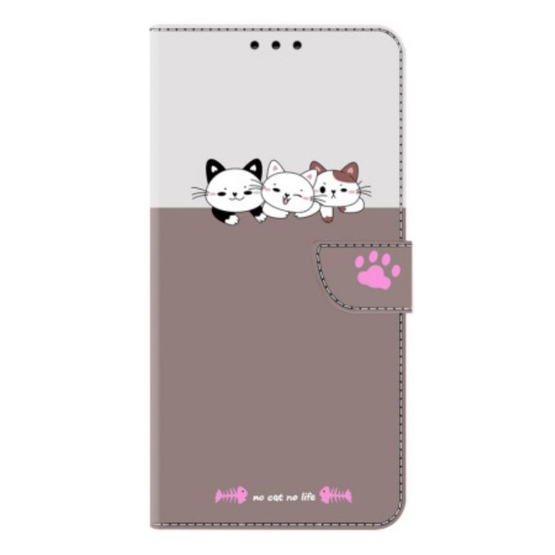 Leren Hoesje Samsung Galaxy S26 Plus Grafisch Katten Bescherming Hoesje