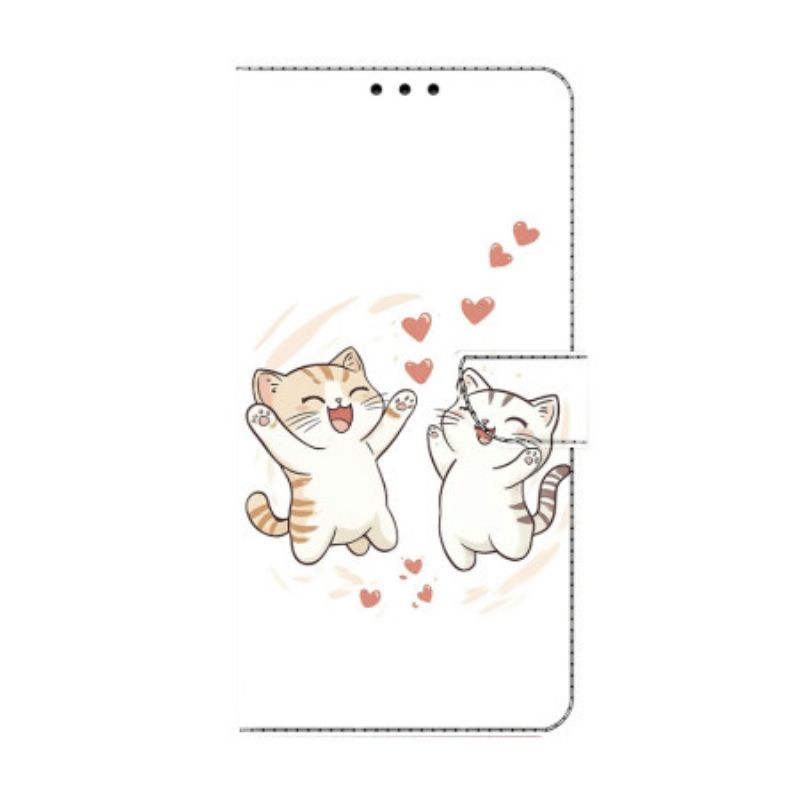 Leren Hoesje Samsung Galaxy S26 Plus Liefdeskatten