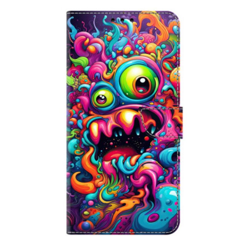 Leren Hoesje Samsung Galaxy S26 Plus Qilin Graffitimotief Bescherming Hoesje