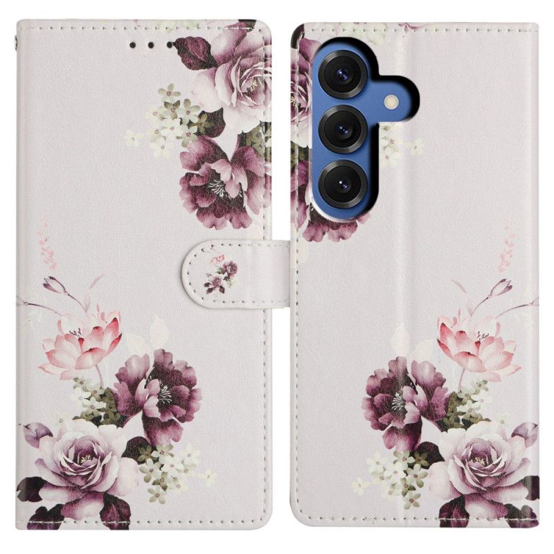 Leren Hoesje Samsung Galaxy S26 Plus Rozenkruispatroon Bescherming Hoesje