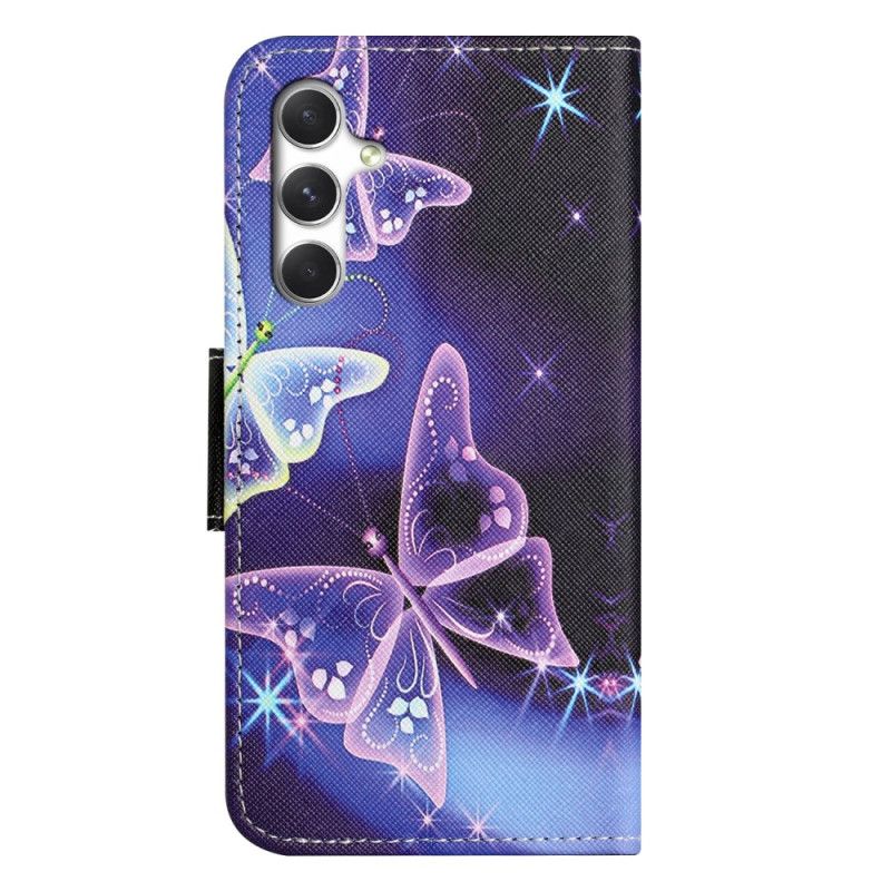 Leren Hoesje Samsung Galaxy S26 Plus Sprankelende Vlinders