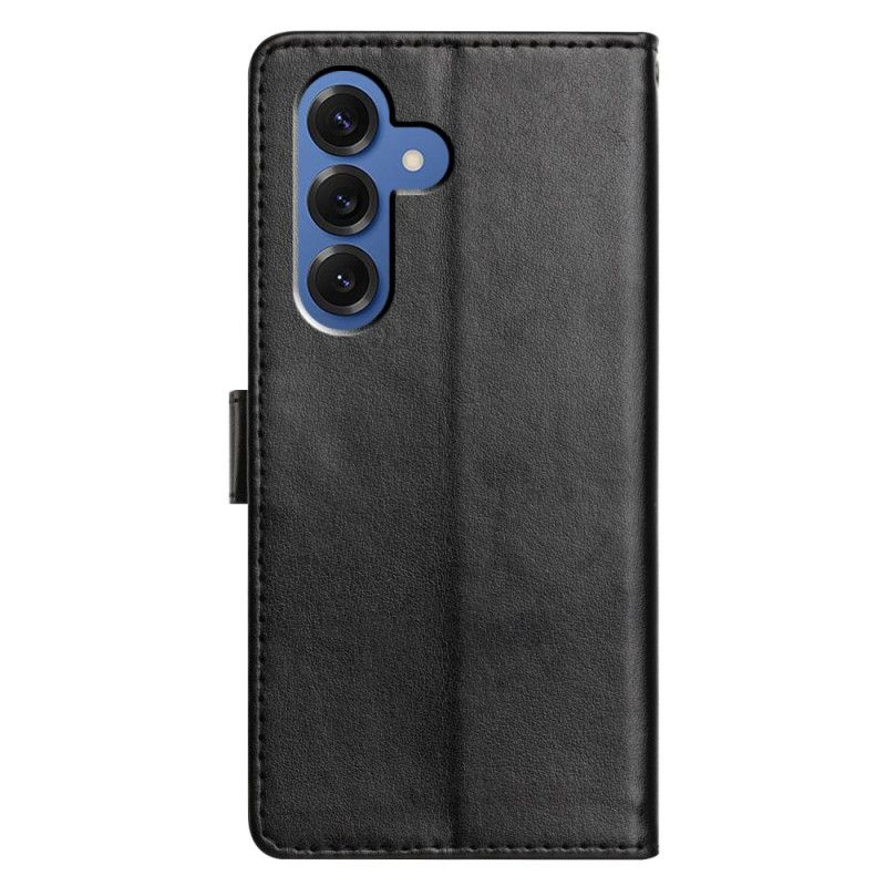 Leren Hoesje Voor Samsung Galaxy S26 Plus Effen Leerlook