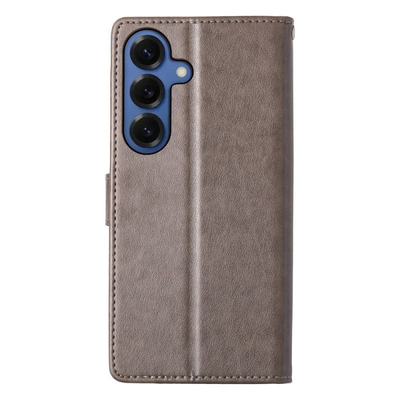 Leren Hoesje Voor Samsung Galaxy S26 Plus Kleine Bloemen