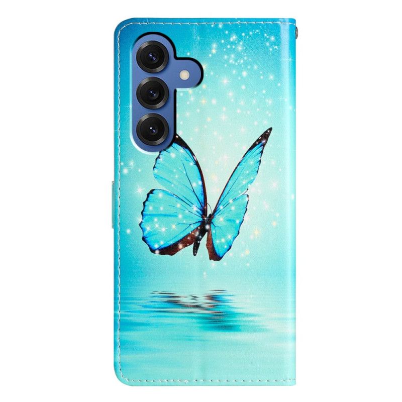 Leren Hoesje Voor Samsung Galaxy S26 Plus Vliegende Vlinder
