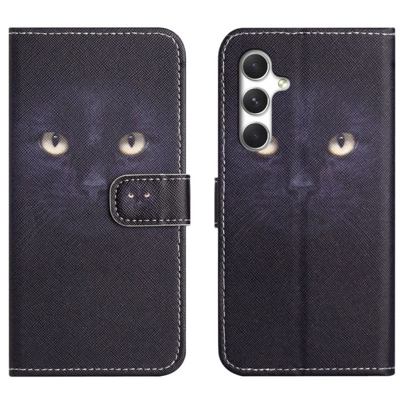 Leren Hoesje Voor Samsung Galaxy S26 Plus Zwarte Kat