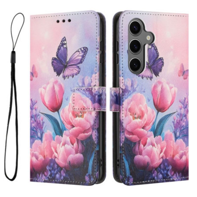 Samsung Galaxy S26 Plus Vlinder En Roze Bloemen