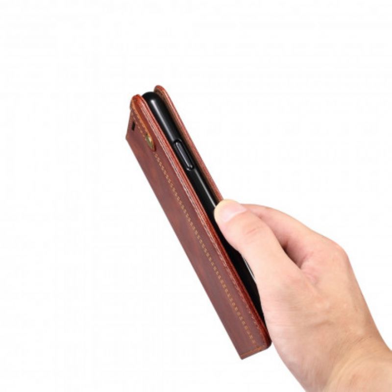 Folio-hoesje Realme 8 / 8 Pro Gewaxt Kunstleer