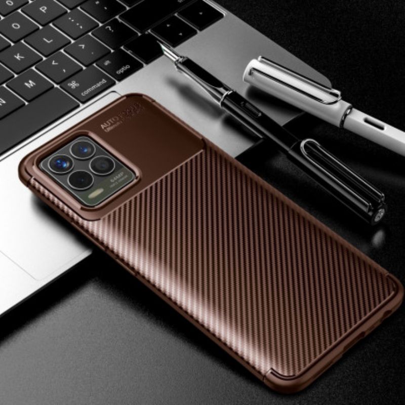 Hoesje Realme 8 / 8 Pro Flexibele Koolstofvezeltextuur Bescherming Hoesje