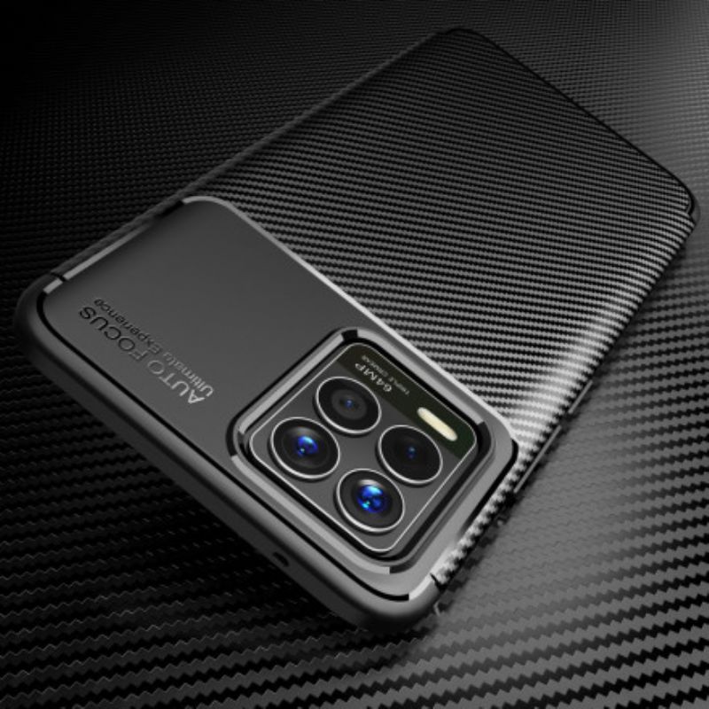 Hoesje Realme 8 / 8 Pro Flexibele Koolstofvezeltextuur Bescherming Hoesje