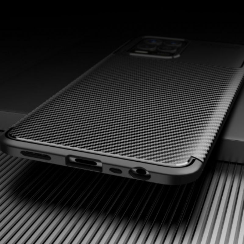 Hoesje Realme 8 / 8 Pro Flexibele Koolstofvezeltextuur Bescherming Hoesje