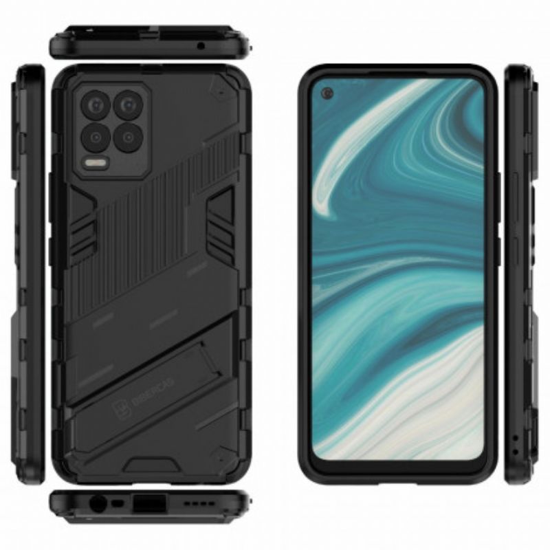 Hoesje Realme 8 / 8 Pro Verwijderbare Steun Twee Handsfree Posities Bescherming Hoesje