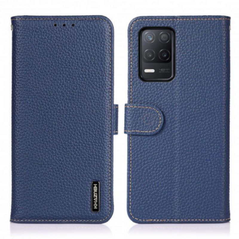 Leren Hoesje Realme 8 / 8 Pro Lychee Leer Khazneh Bescherming Hoesje