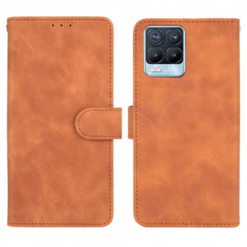 Leren Hoesje Voor Realme 8 / 8 Pro Huid-aanraking