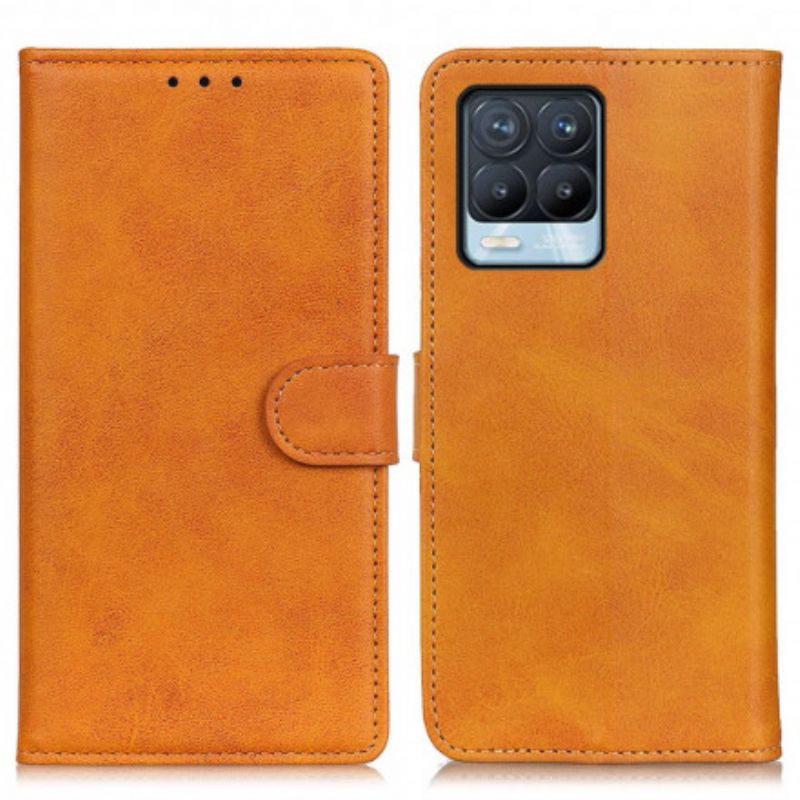 Leren Hoesje Voor Realme 8 / 8 Pro Retro Mat Leereffect