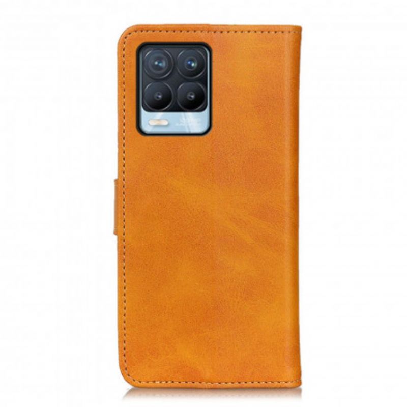 Leren Hoesje Voor Realme 8 / 8 Pro Retro Mat Leereffect