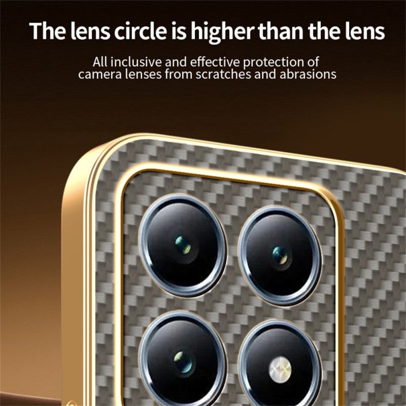 Cover Hoesje Xiaomi 15t Telefoonhoesje Koolstofvezeltextuur