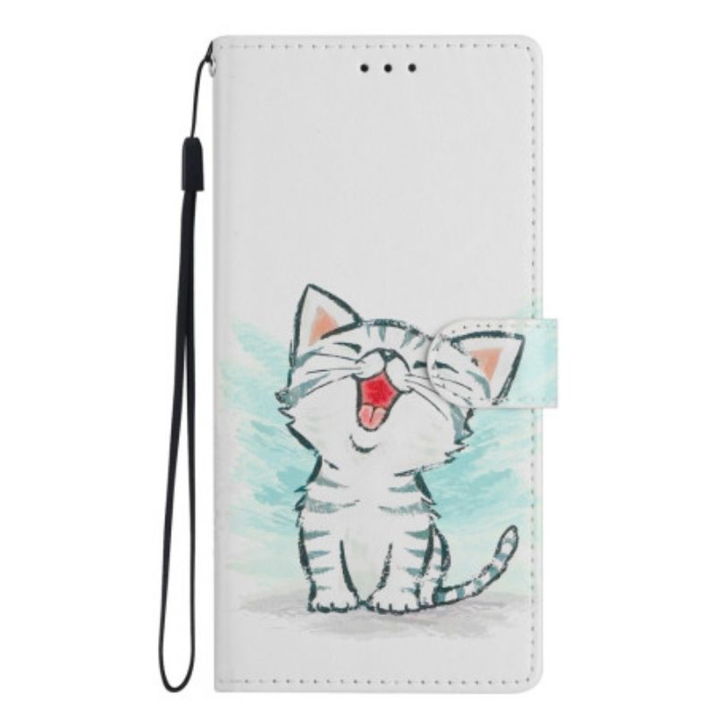 Flip Case Leren Xiaomi 15t Blij Katje