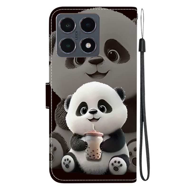Folio-hoesje Xiaomi 15t Telefoonhoesje Panda-patroon