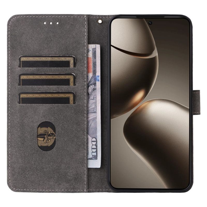 Folio-hoesje Xiaomi 15t Telefoonhoesje Suède-effect Met Rfid-bescherming