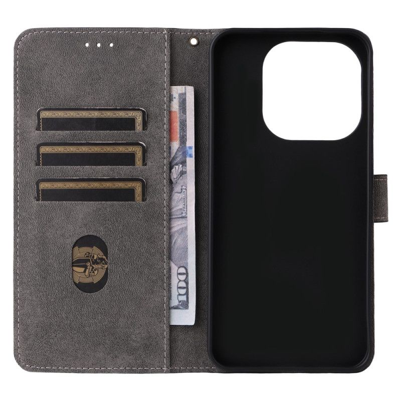 Folio-hoesje Xiaomi 15t Telefoonhoesje Suède-effect Met Rfid-bescherming