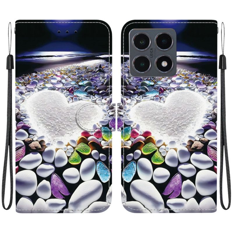 Folio-hoesje Xiaomi 15t Telefoonhoesje Wit Hart