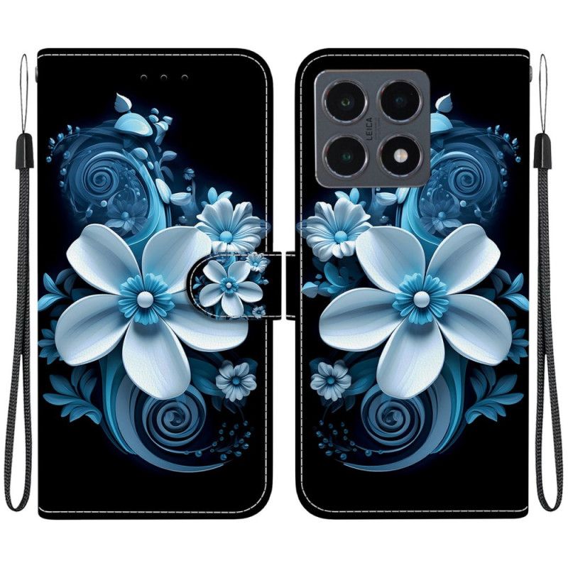 Folio-hoesje Xiaomi 15t Telefoonhoesje Zwarte Orchidee