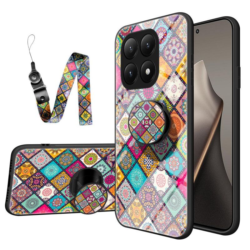 Hoesje Voor Xiaomi 15t Houder En Bandje Met Patchwork Design