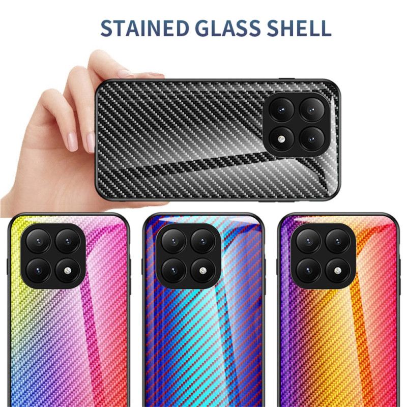Hoesje Xiaomi 15t Gehard Glas Met Koolstofvezel Bescherming Hoesje