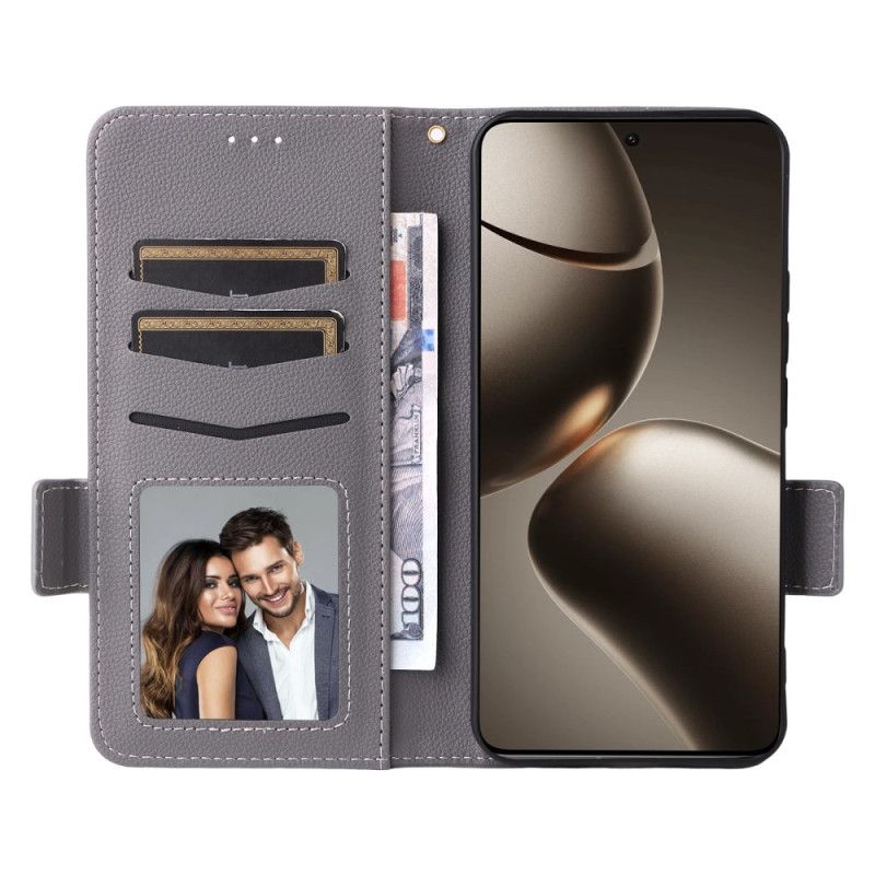 Leren Hoesje Xiaomi 15t Kunstleer Met Band Bescherming Hoesje