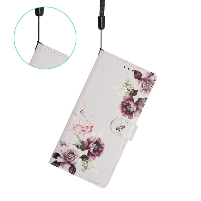 Leren Hoesje Xiaomi 15t Paarse Rozen