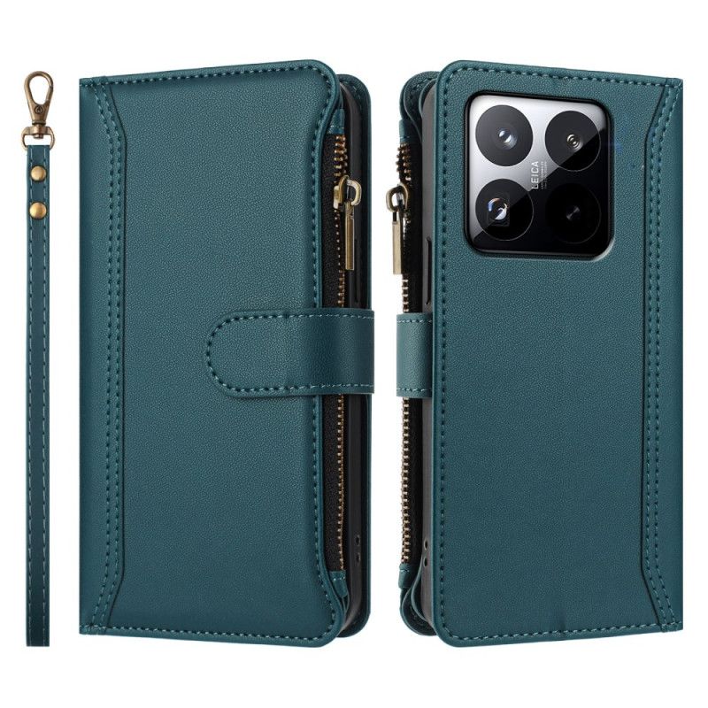 Leren Hoesje Xiaomi 15t Portemonnee Met Riem