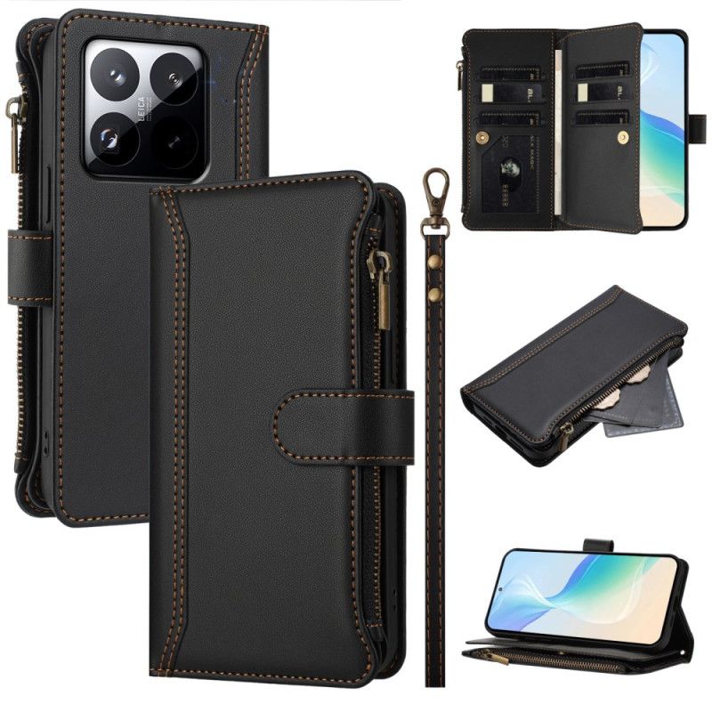 Leren Hoesje Xiaomi 15t Portemonnee Met Riem