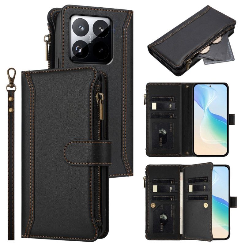 Leren Hoesje Xiaomi 15t Portemonnee Met Riem