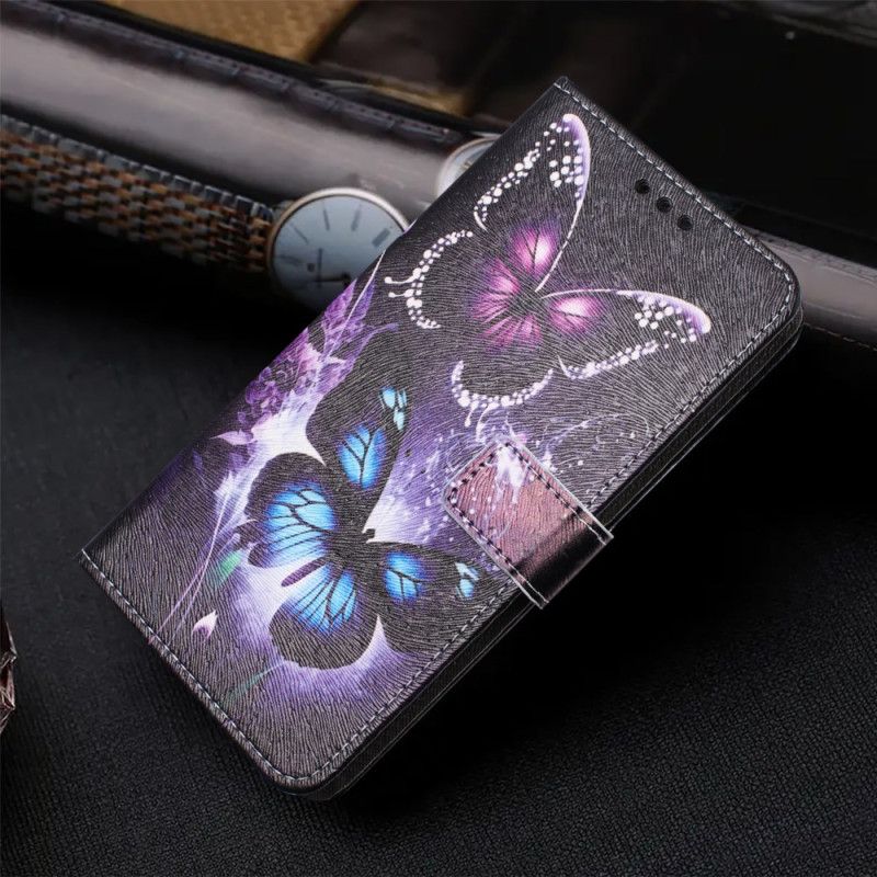 Leren Hoesje Xiaomi 15t Twee Vlinders Bescherming Hoesje