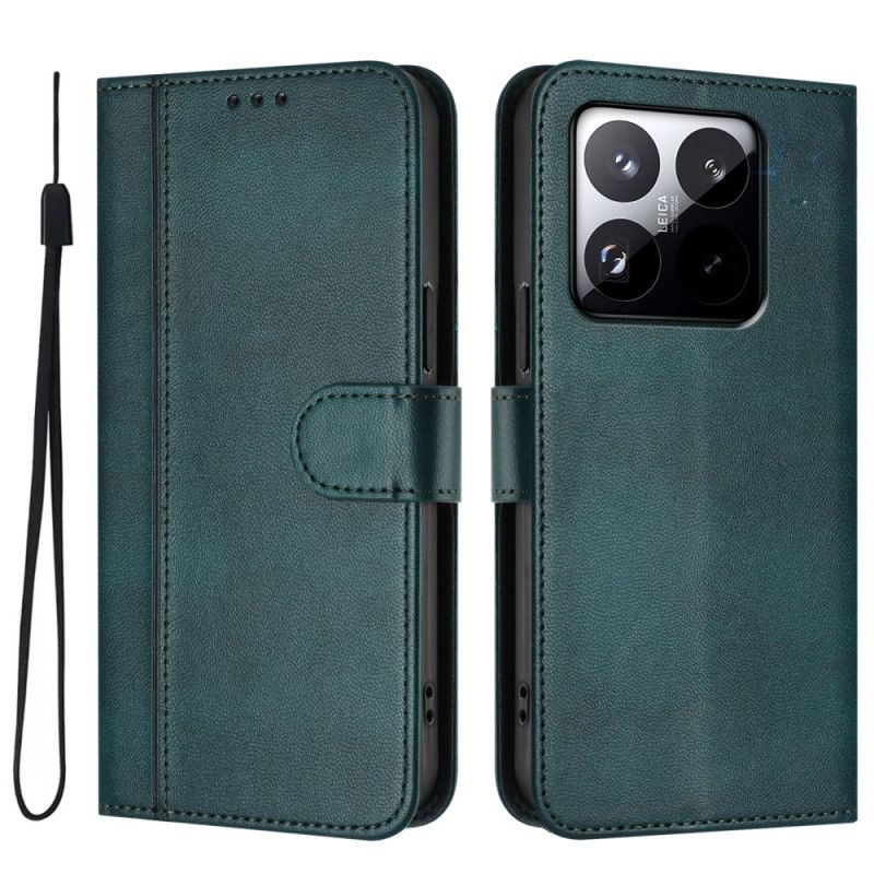 Leren Hoesje Xiaomi 15t Vintage Portemonnee Bescherming Hoesje