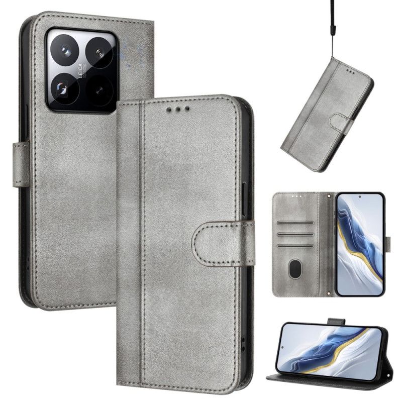 Leren Hoesje Xiaomi 15t Vintage Portemonnee Bescherming Hoesje