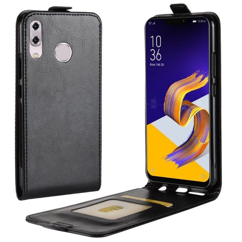 Cover Folio-hoesje Asus ZenFone 5 / 5Z Wit Zwart Telefoonhoesje Retro Vouwen