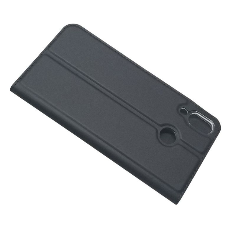 Folio-hoesje Asus ZenFone 5 / 5Z Donkerblauw Zwart Leereffect Met Zijdetextuur