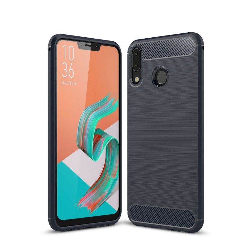 Hoesje Asus ZenFone 5 / 5Z Rood Zwart Geborsteld Koolstofvezel