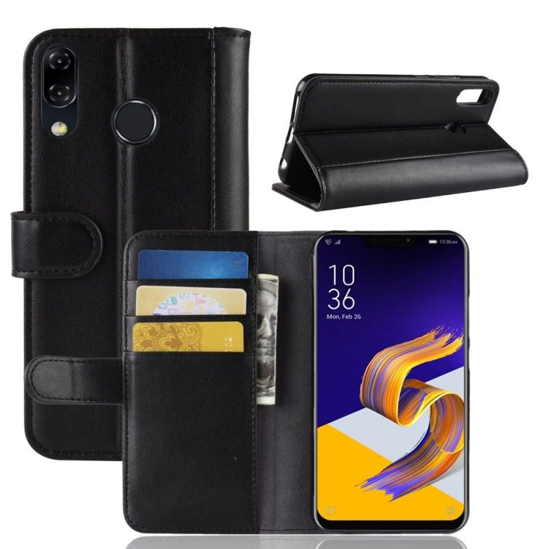 Leren Hoesje Asus ZenFone 5 / 5Z Zwart Splitleer