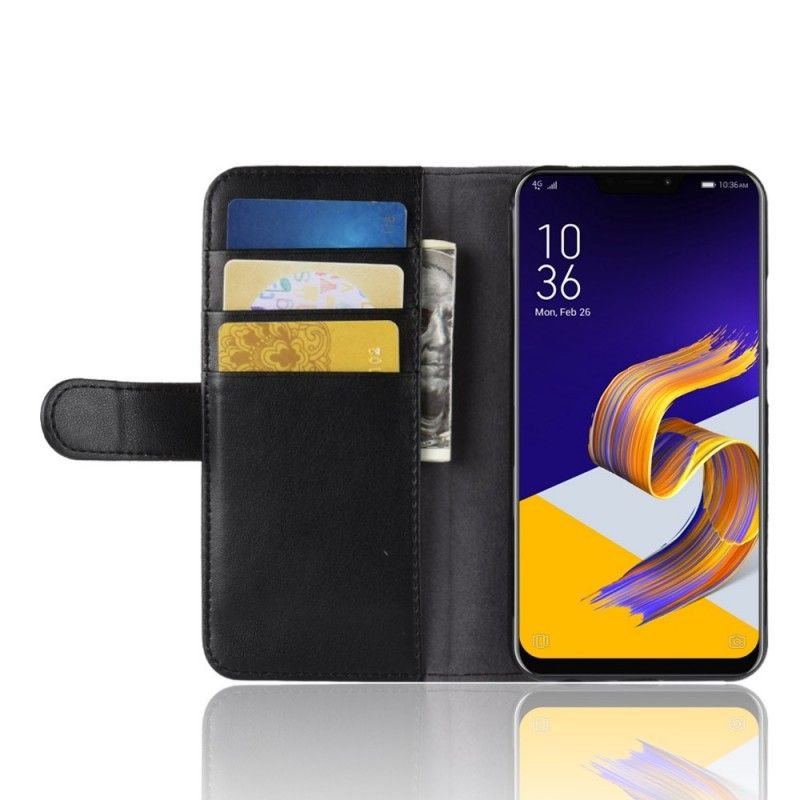 Leren Hoesje Asus ZenFone 5 / 5Z Zwart Splitleer