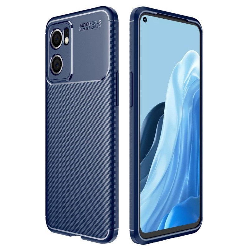 Telefoonhoesje voor Oppo Find X5 Lite Geborstelde Koolstofvezel