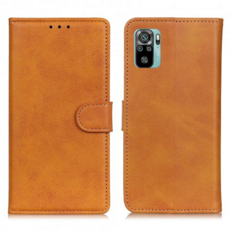 Folio-hoesje voor Xiaomi Redmi Note 10 / 10S Retro Mat Leereffect