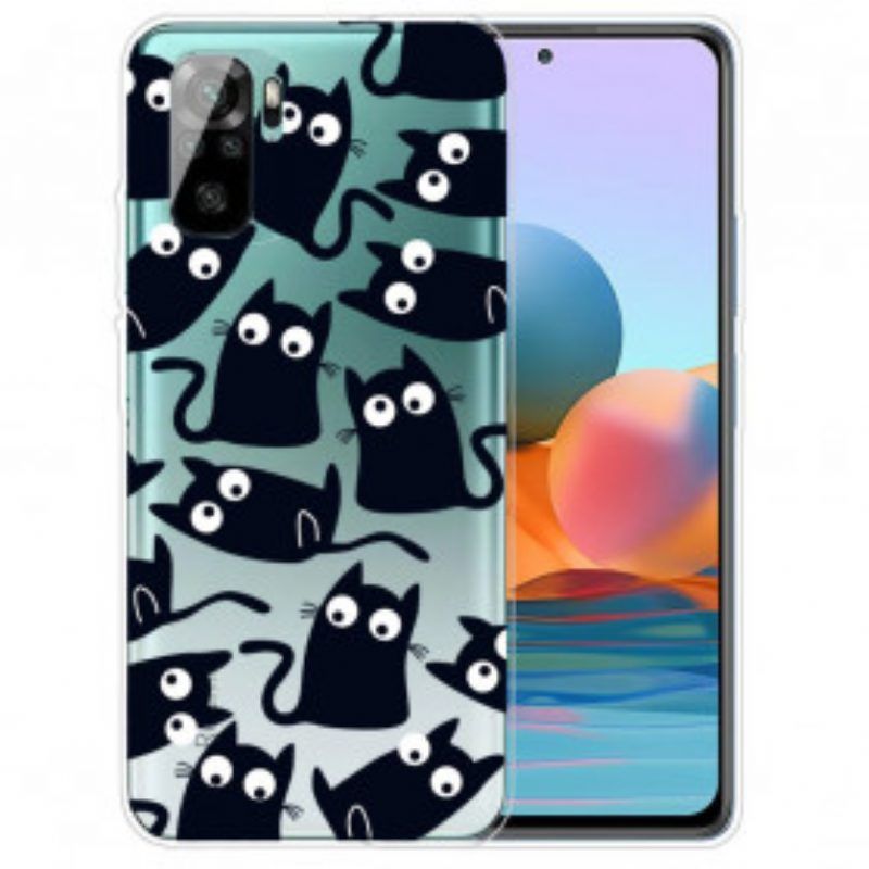 Hoesje voor Xiaomi Redmi Note 10 / 10S Meerdere Zwarte Katten