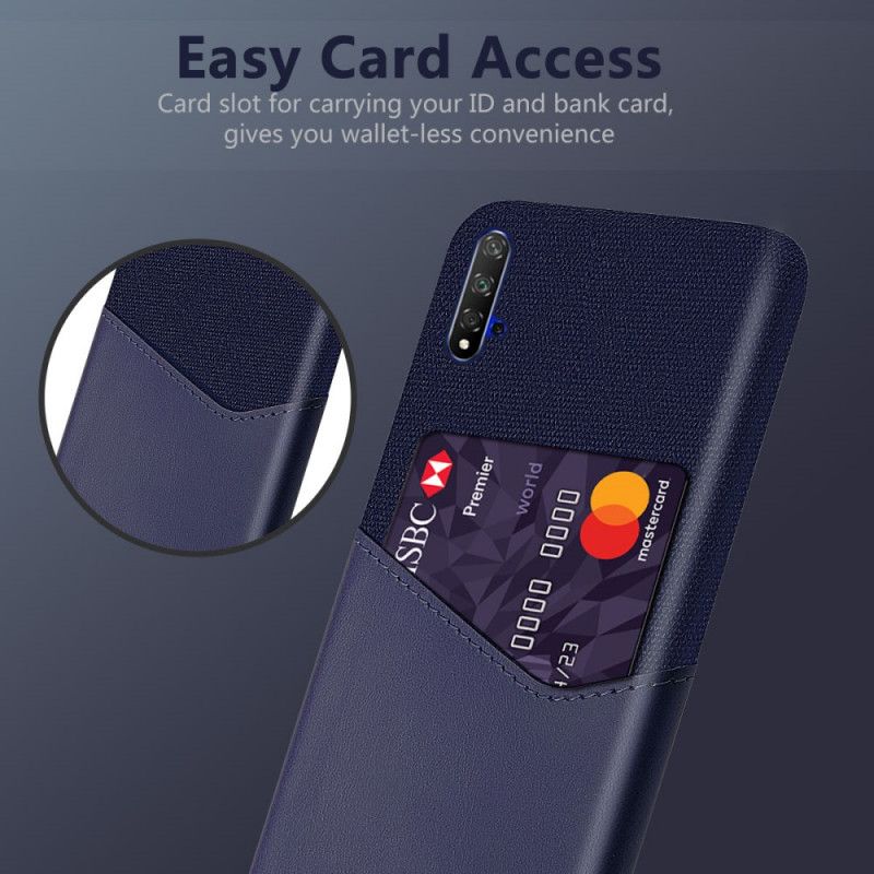 Case Hoesje Huawei Nova 5T Grijs Zwart Telefoonhoesje Ksq Kaarthouder