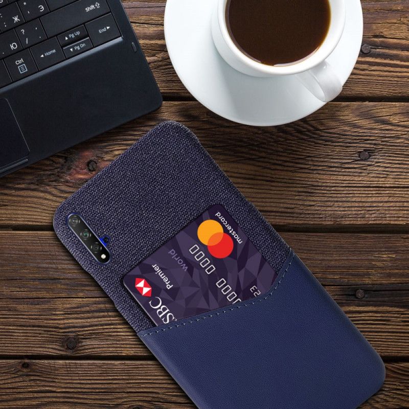 Case Hoesje Huawei Nova 5T Grijs Zwart Telefoonhoesje Ksq Kaarthouder
