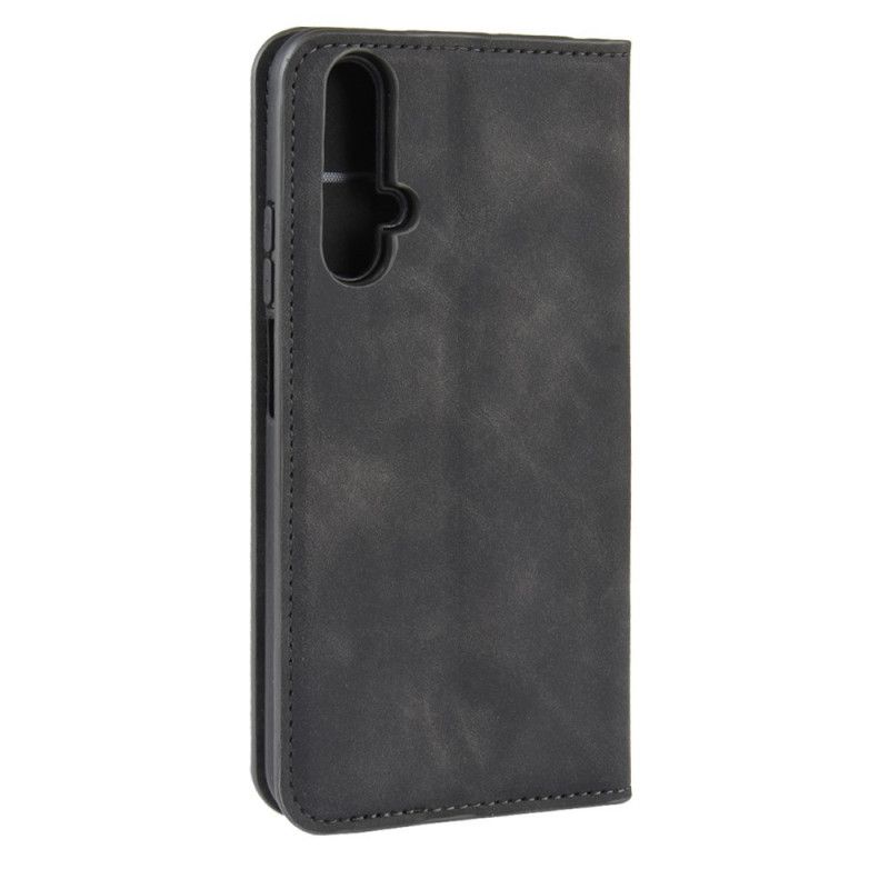 Folio-hoesje Huawei Nova 5T Zwart Chic Leereffect