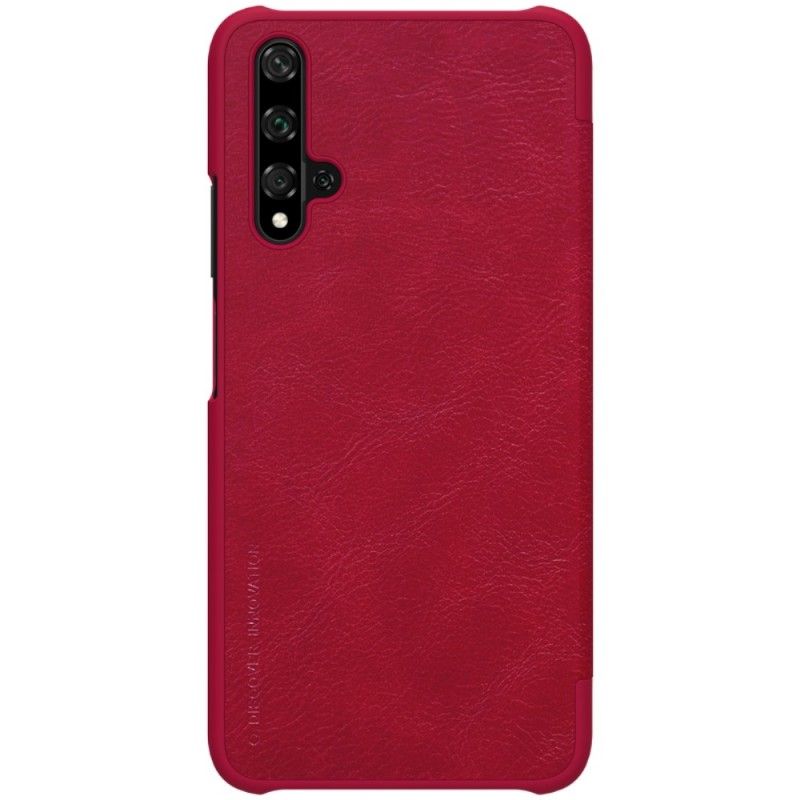 Folio-hoesje voor Huawei Nova 5T Rood Nillkin Qin-Reeks